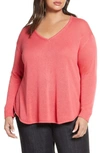 NIC + ZOE ON THE FLY SIDE ZIP COTTON BLEND SWEATER,S201134W