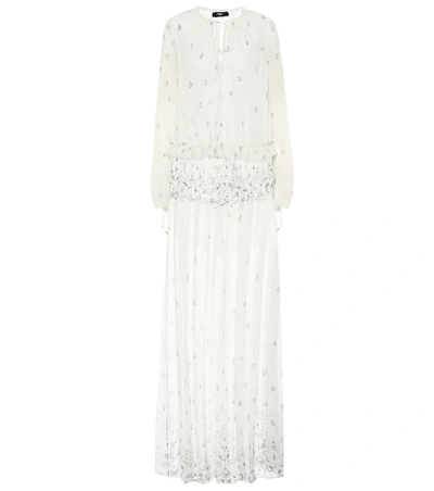 Amiri Paisley-print Silk-crepon Maxi Dress In White