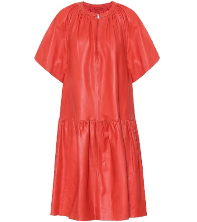 Stand Studio Kaitlyn Leather Mini Dress In Red | ModeSens