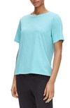 Eileen Fisher Plus Size Organic Cotton Short-sleeve Crewneck Jersey Tee In Scarab