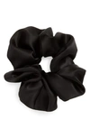 L Erickson Silk Charmeuse Scrunchie In Silk Charmeuse Black