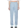 HAIDER ACKERMANN BLUE HIGH-WAIST TROUSERS