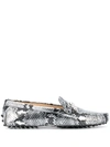 TOD'S GOMMINO SNAKE PRINT DRIVING SHOES