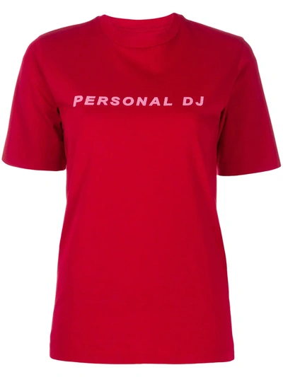 Kirin Personal Dj Print T-shirt In Red