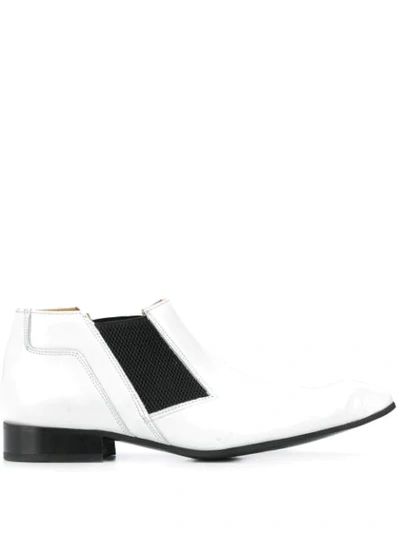 Comme Des Garçons X Fluevog Pull-on Ankle Boots In White