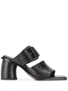 ANN DEMEULEMEESTER BUCKLE MID-HEEL SANDALS