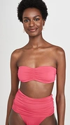 STELLA MCCARTNEY CONTRAST RUCHING BANDEAU BIKINI TOP