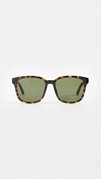 Gucci Oversized Wayfarer Sunglasses In Tortoiseshell