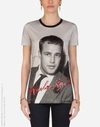 DOLCE & GABBANA COTTON T-SHIRT WITH MARLON BRANDO PRINT