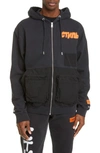 HERON PRESTON CONTRAST POCKET ZIP HOODIE,HMBE003S20896027