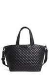 Mz Wallace Large Metro Tote Deluxe In Black Lacquer