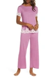 Natori Luxe Shangri-la Pajamas In Heather Fuschia