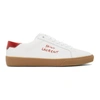 SAINT LAURENT SAINT LAURENT WHITE AND RED SIGNA SNEAKERS
