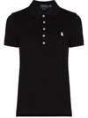 Polo Ralph Lauren Julie Slim-fit Stretch Polo Shirt In Black