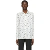 SAINT LAURENT OFF-WHITE SILK BRILLIANT SHIRT