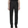 SAINT LAURENT SAINT LAURENT BLACK AND SILVER LAME TROUSERS