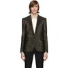 SAINT LAURENT SAINT LAURENT GOLD AND BLACK VISCOSE BLAZER