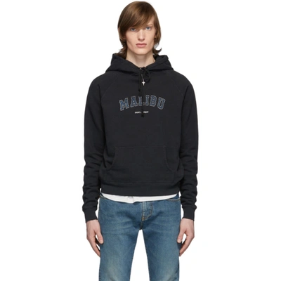 Saint Laurent Malibu Logo Hoodie In Black