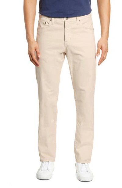 Ag Everett Sud Print Slim Straight Leg Pants In Howe Ivory Dust