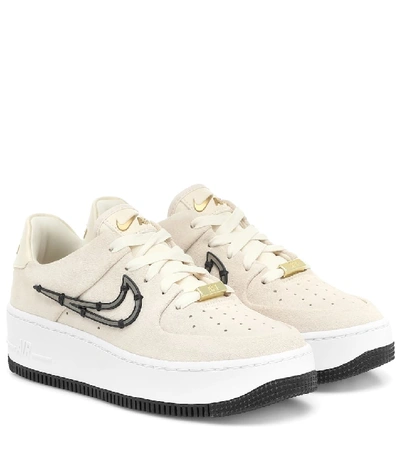 Nike Air Force 1 Sage Low Lx Trainer In Light Cream/ Black