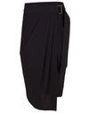 BRUNELLO CUCINELLI Belted Crinkle Pleated Wrap Skirt