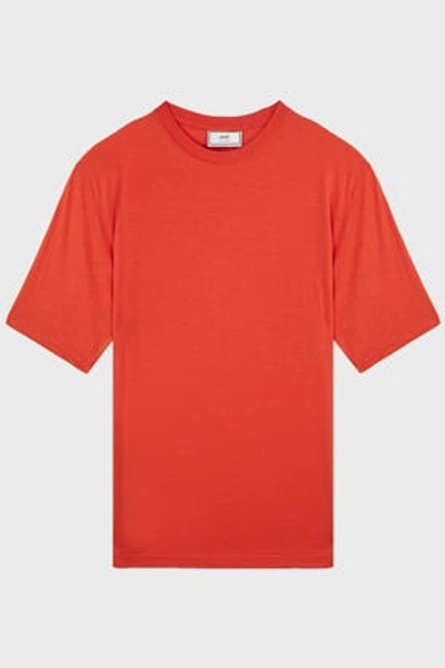 Ami Alexandre Mattiussi Boxy Crewneck T-shirt In Red