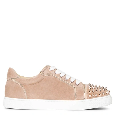 Christian Louboutin Vieira Spikes Courtisane Suede Sneakers