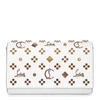Christian Louboutin Paloma White Leather Clutch Bag In White