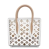 CHRISTIAN LOUBOUTIN Paloma S Mini white leather tote bag,CL16543B