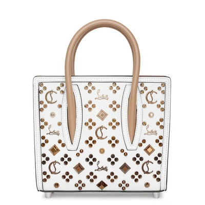 Christian Louboutin Paloma S Mini White Leather Tote Bag