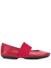 Camper Flat Slip-on Ballerina Shoes In Red
