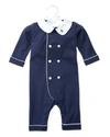RALPH LAUREN DOUBLE-BREASTED COTTON COVERALL, FRENCH NAVY,PROD205480130