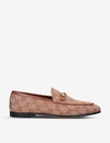 Gucci Jordaan Gg-jacquard Canvas Loafers In Beige+comb