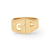 Sarah Chloe Kent Signet Ring In Gold Plated