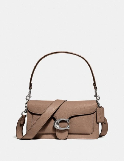 Coach Tabby Leather Shoulder Bag In Beechwood/brass