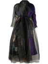 QUETSCHE ABSTRACT-PRINT SHEER COAT