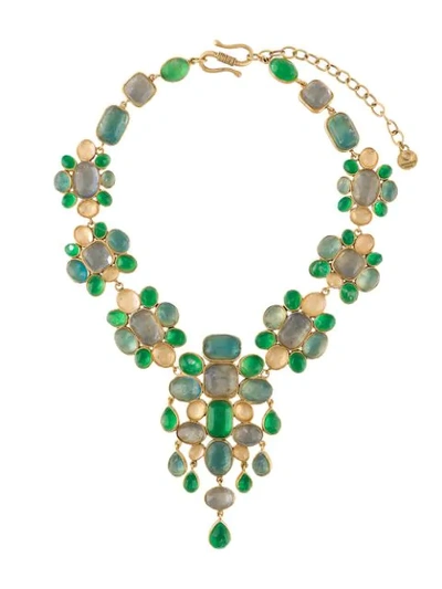 Goossens Cocktail Cabochons Necklace In Green