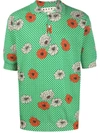 MARNI FLORAL PRINT POLO SHIRT