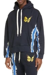 PALM ANGELS BUTTERFLY PATCH TIE DYE HOODIE,PMBB058S206310421088