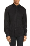 LOEWE SUEDE LONG SLEEVE BUTTON-UP SHIRT,H1109968C