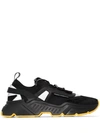 Dolce & Gabbana Dolce And Gabbana Black Stretch Knit Daymaster Sneakers In Black