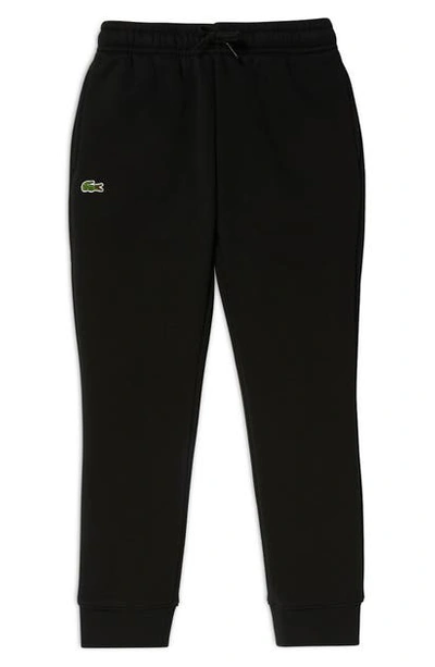 Lacoste Kids' Solid Fleece Jogger Sweatpants In Black