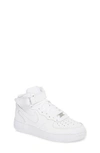 Nike Air Force 1 Mid Big Kids' Shoes In White