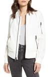 Levi's Ma-1 Satin Bomber Jacket In White