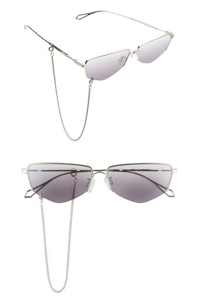 Mcq By Alexander Mcqueen Mcq Alexander Mcqueen Women's Rectangle Rimless Sunglasses, 60mm In Silver/ Grey
