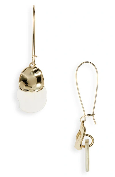 Akola Horn & Metal Drop Earrings In Blonde