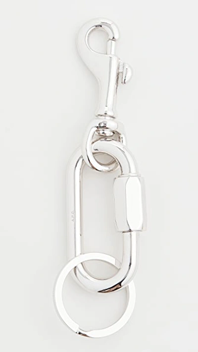 Apc Porte-clefs Keychain In Silver