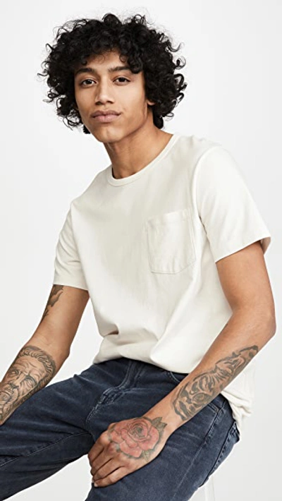 Madewell Garment-dyed Allday Crewneck Pocket Tee In Lighthouse