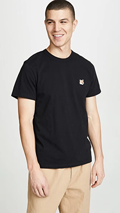 Maison Kitsuné Maison Kitsune Fox Head T Shirt In Black