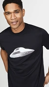 Ps By Paul Smith Ufo Print T-shirt In Black In Black